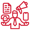Red Extra Communication Icon