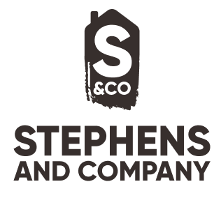 Stephens and Company logo for dark background